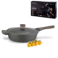 GŁĘBOKA PATELNIA INDUKCJA PREMIUM patelnia GRANITOWA powłoka non-stick 28cm