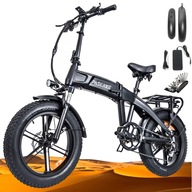 Skladací elektrický bicykel 500W 14AH 40KM/H Tuková pneumatika 20-palcová olejová brzda eMTB
