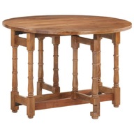 Jedálenský stôl okrúhly 110x76 cm masívne mangovníkové drevo