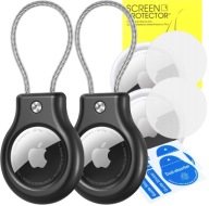 2x ETUI ЗІ СТАЛЕВОЮ ЛІНІЄЮ ДЛЯ APPLE AIRTAG БРИЛЛЯНТОВИЙ ЧЕХОЛЬЧИК ДЛЯ ЛОКАЛІЗАТОРА - ЧОРНИЙ