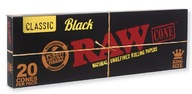 Bibułki Skręcone bletki RAW Black King Size 20szt