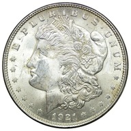 USA, 1 dolar 1921, Morgan Dollar, st. 2/2+