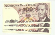 100 złotych 1986 seria SA stan UNC