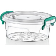 300ML-ES KEREK MŰANYAG TARTÁLY FEDŐVEL MOSOGATÓGÉPHEZ,