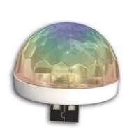 Mini RGB 3W kryształowa magiczna kula Led lampa s