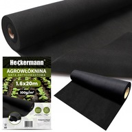 AGROTKANINA AGROWŁÓKNINA MATA ANTYCHWASTOWA CZARNA UV 3% 1,6x20m 100g/m2