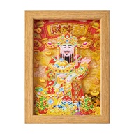 3D Moving Sand Art Picture Decor, God of Wealth Decoration, Chinese Night