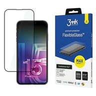 3MK FlexibleGlass Max iPhone 15 Pro 6.1" , Szkło hybrydowe z wzmocnionymi k