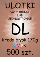 ULOTKI dwustronne DL KREDA Błysk 170g - 500 sztuk