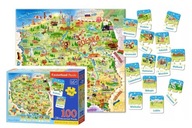 PUZZLE 100 EL + 28 EL - MAPA POLSKI - CASTORLAND