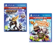PS4 2 GRY RATCHET AND CLANK + LITTLE BIG PLANET 3