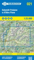 TAB021 Dolomiti Friulane e d'Oltre Piave mapa Tabacco