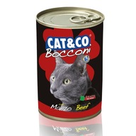 KARMA MOKRA DLA KOTA Cat&Co kawałki z wołowiną 400g