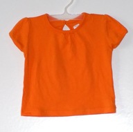 Bluzka pomarańczowa DZIEWCZĘCA Krótki rękaw BASIC roz. 74-80 cm A1049