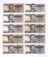 ZESTAW BANKNOTÓW PRL 10000 ZŁ - nr 1