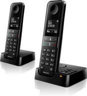 Philips D475 Duo Telefony bezprzewodowe czarny