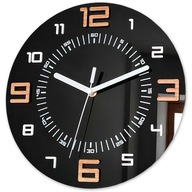 Nástenné hodiny Aljaška čierna - 3D Čitateľné- Moderné- Tiché
