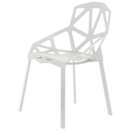 Sada moderných stoličiek do obývačky biela 4ks
