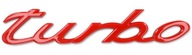 Samolepiaci emblém pečiatka PORSCHE TURBO 11,5x2,3 cm červená