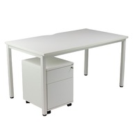 Písací stôl MARO 140 x 80 biela RAL 9010 + ROLL