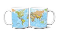 Kubek ceramiczny 300ml Mapa Świata atlas