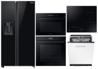 BEÉPÍTHETŐ HÁZTARTÁSI GÉP SZETT SAMSUNG FEKETE, Side By Side hűtővel