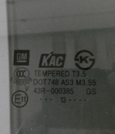 window door right rear part AS3 2013 OPEL MOKKA