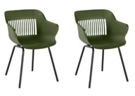 Záhradná stolička Hartman plast zelená vonku dovnútra