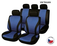 Autopotahy Perfetto VG Volkswagen Tiguan čierna/modrá