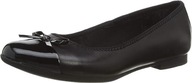 CLARKS MLÁDEŽNÍCKE BALERÍNKY ČIERNE 38 1S2D