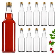 10X BUTELKA MONOPOLOWA 500ML SZKLANA Z ZAKRĘTKĄ NA WINO WÓDKĘ ALKOHOL