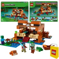 LEGO Minecraft 21256 Dom w Kształcie Żaby Utopiec Bagienny Odkrywca Zombie