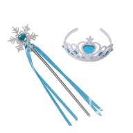 Doplnky Disney Frozen 1/2 Elsa Rukavice Súprava korunkových šperkov s prútikom Elsa Parochňa B