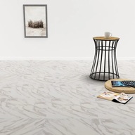 Samolepiace podlahové panely z PVC 5,11 m² biely mramor