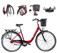 Dámsky mestský bicykel 28 Hliníkový Nexus 7 Kontra Košík Batožinový priestor Svetlá