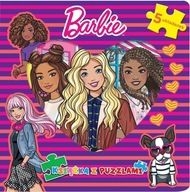 Barbie Książka z puzzlami 5 układanek puzzle