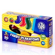 ASTRA FARBY PLAKATOWE 6 KOLORÓW 20ml