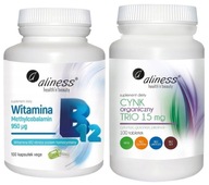 Aliness Vitamín B12 + Organický zinok TRIO 15mg Energia Plodnosť mužov