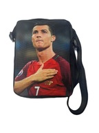 Ronaldo Portugalsko ČIERNA taška kabelka poštárka s nastaviteľným popruhom