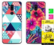 2x ETUI PLECKI FOTO Case OBUDOWA Pokrowiec WZORY + SZKŁO 9H do LG G7 Thinq