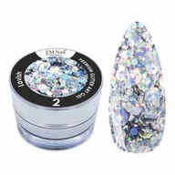 Żel do zdobień EM Nail Paint Premium Glitter Art Gel Lavish 2