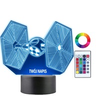 Lampka Nocna LED 3D Myśliwiec Star Wars Grawer