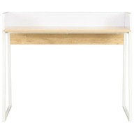 Písací stôl, bielo-dubový, 90 x 60 x 88 cm