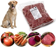 Mięso surowe mrożone karma dla psa labradora wołowina warzywa 10kg BARF
