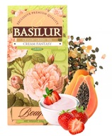 Herbata zielona liściasta TRUSKAWKA Z KREMEM - Basilur Cream Fantasy - 100g