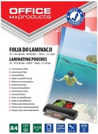 Transparentna FOLIA DO LAMINOWANIA A4 2x125 błyszcząca 100szt WYSOKA JAKOŚĆ