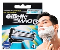 OSTRZA WKŁADY WYMIENNE GILLETTE MACH3 4SZT