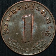 1 Reichspfennig 1939 B - menniczy egzemplarz