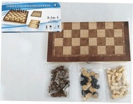 Gra szachy i warcaby drewniane