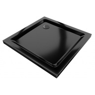 Mexen Flat štvorcová sprchová vanička slim 70 x 70 cm, čierna, syfon čierna